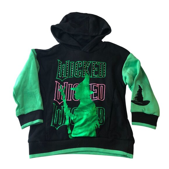 Wicked Girls Sweatsuit 2 Piece Set Hoodie Jogger Pants Black Green XS - Picture 2 of 7